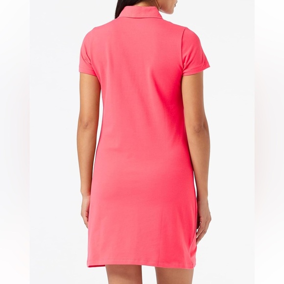 Nautica Women’s Easy Classic Short Sleeve Polo Dress Bright Coral Size Medium - Picture 2 of 9